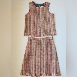 Anthropologie Maeve Tweed Matching Set Skirt and Top